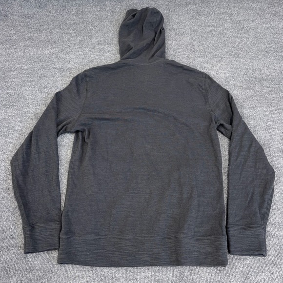 Faherty Hoodie Men Small Charcoal Gray Full Zip Sunwashed Organic Cotton NEW - Picture 7 of 8
